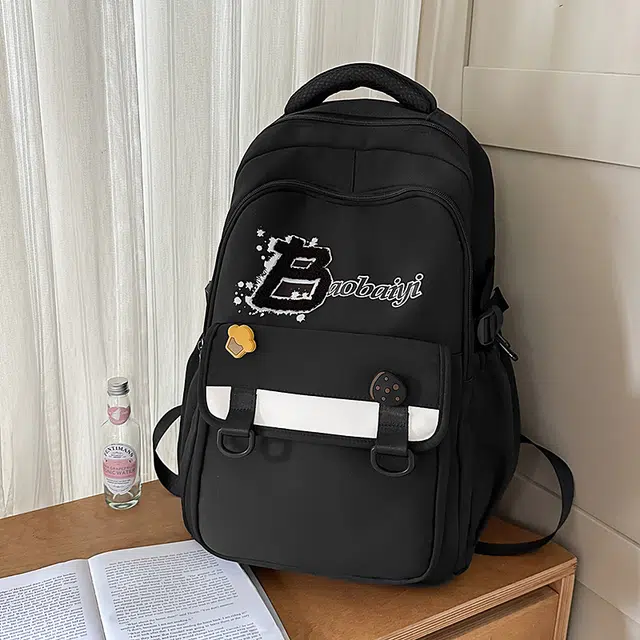 德力熊 通勤轻便多隔层旅游百搭 尼龙 双肩包 常规 女款 黑色/粉色/咖色/紫色/绿色