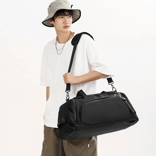 彤彤兔 运动瑜伽训练干湿分离袋 牛津布 旅行包 男女同款情侣款 黑色