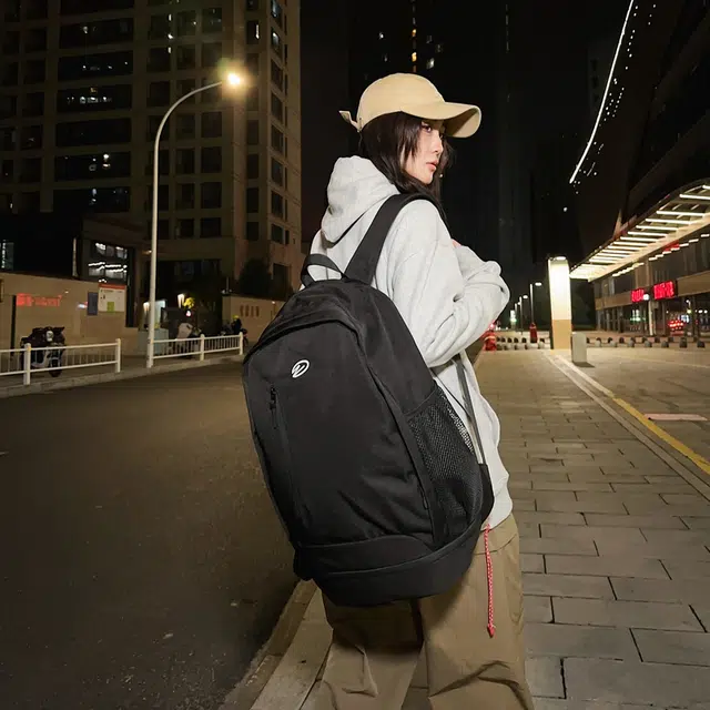 德力熊双肩包男女通用高中生书包运动登山包大容量牛津布和网篮球休闲旅行户外学生背包 多色