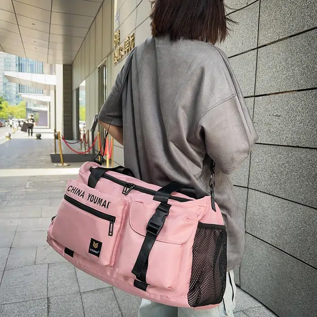 德力熊 大容量短途出差行李包 尼龙 单肩旅行包 男女同款情侣款 多色