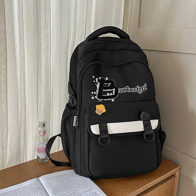 德力熊 通勤轻便多隔层旅游百搭 尼龙 双肩包 常规 女款 黑色/粉色/咖色/紫色/绿色