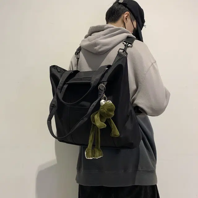 德力熊 多功能大容量学生上课 尼龙 手提电脑书包单肩包双肩包 常规 男女同款情侣款 黑色/卡其色/蓝色
