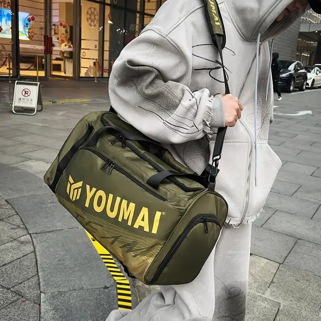 德力熊 潮流健身包羽毛球运动 牛津布 旅行包 男女同款情侣款 多色