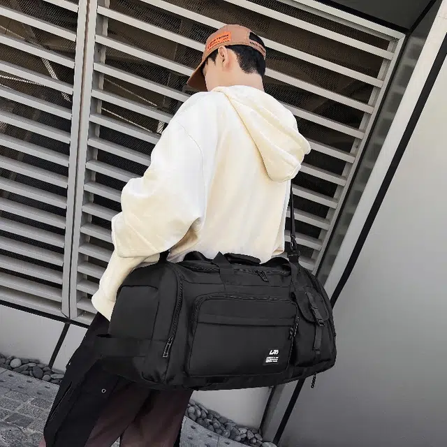彤彤兔 大容量休闲简约百搭 尼龙 双肩旅行包 男女同款情侣款 灰色/黑色/绿色