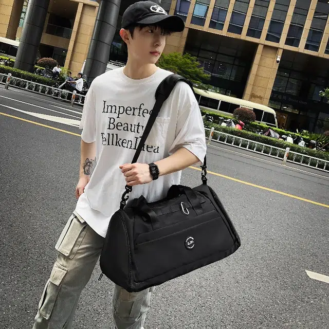 彤彤兔 轻便多功能便携 尼龙 旅行包 男女同款情侣款 黑色/军绿色/灰色/果绿色