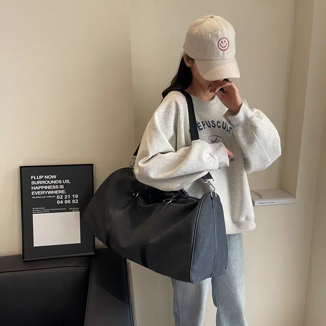 德力熊 大容量 帆布 行李健身包旅行包斜挎手提单肩包 常规 男女同款情侣款 黑茶/绿