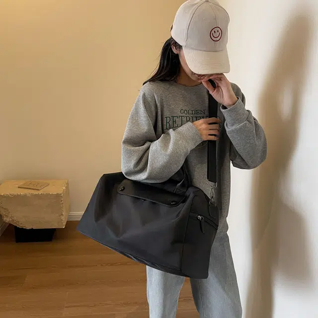德力熊单肩包尼龙布大号三色可选轻便旅行单肩手提可斜挎背包情侣男女通用