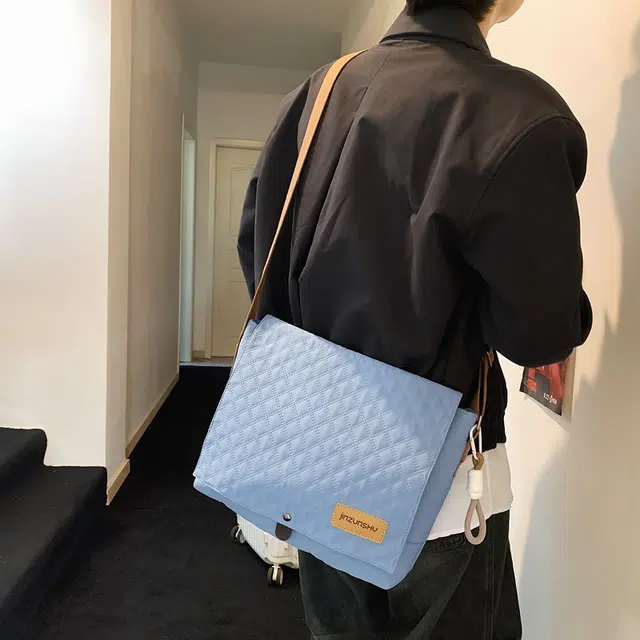 德力熊 尼龙 男女同款情侣款 潮牌新款韩系工装风背包学生休闲单肩包 多色