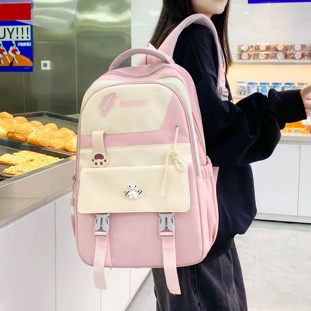 彤彤兔 可爱多件套书包 尼龙 组合装 女款 多色
