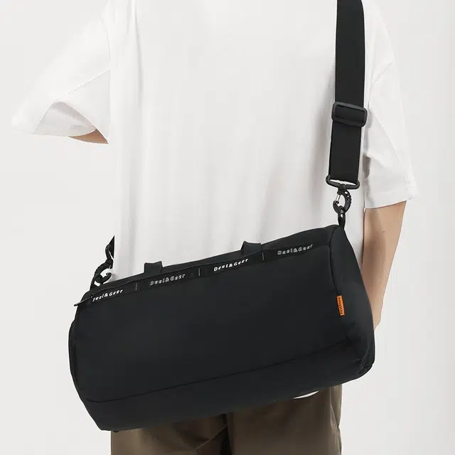 德力熊 短途出差大容量收纳行李 牛津布 旅行包 男女同款情侣款 黑色/卡其色/白色