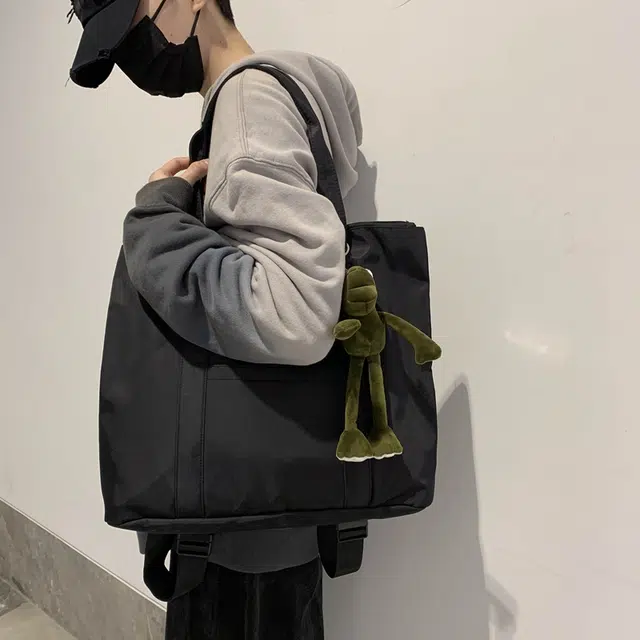 德力熊 多功能大容量学生上课 尼龙 手提电脑书包单肩包双肩包 常规 男女同款情侣款 黑色/卡其色/蓝色