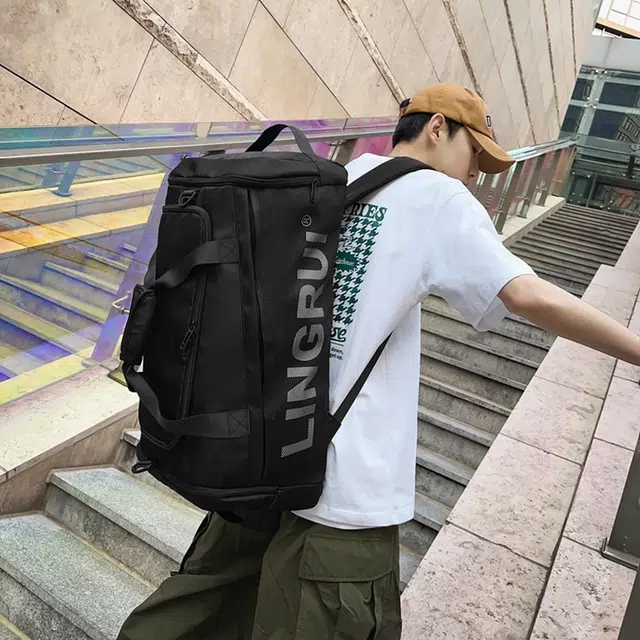 彤彤兔 运动双肩干湿分离游泳训练包大容量 尼龙 手提健身包旅行包 男女同款情侣款 黑色/绿色/白色