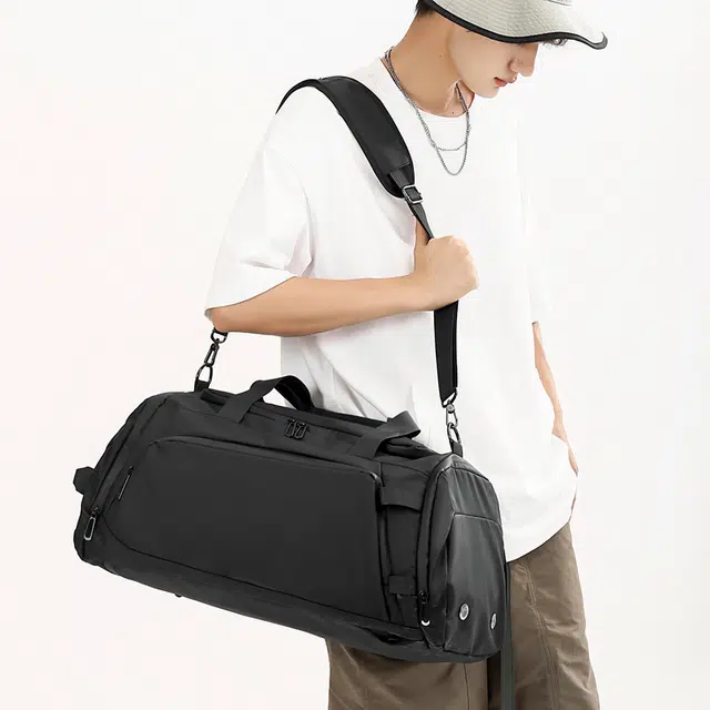 彤彤兔 运动瑜伽训练干湿分离袋 牛津布 旅行包 男女同款情侣款 黑色