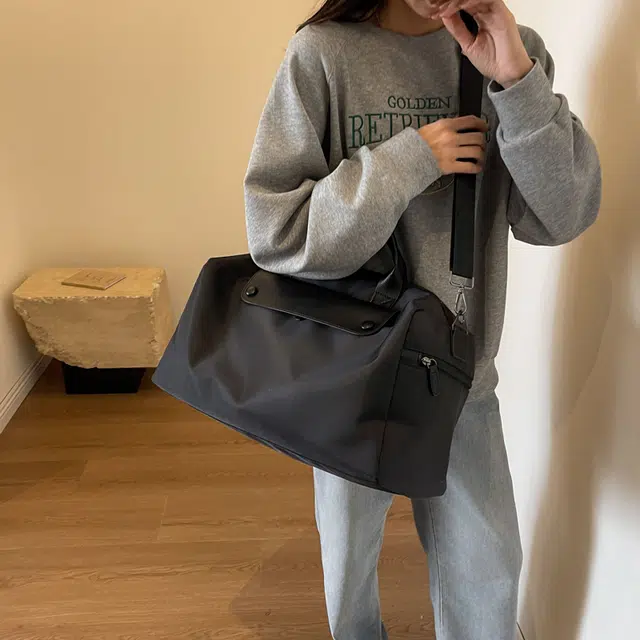 德力熊单肩包尼龙布大号三色可选轻便旅行单肩手提可斜挎背包情侣男女通用