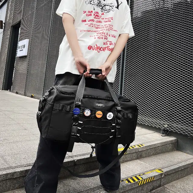 彤彤兔 大容量健身多功能简约百搭 尼龙 双肩旅行包 男女同款情侣款 黑色/绿色/灰色