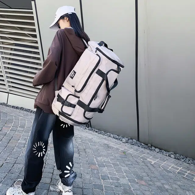 德力熊 大容量轻便多功能 尼龙 斜挎旅行包 常规 男女同款情侣款 灰色/黑色/绿色