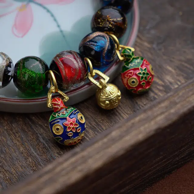 仙源 香灰五彩多宝吞金兽 琉璃 玉石手串 男女同款情侣款