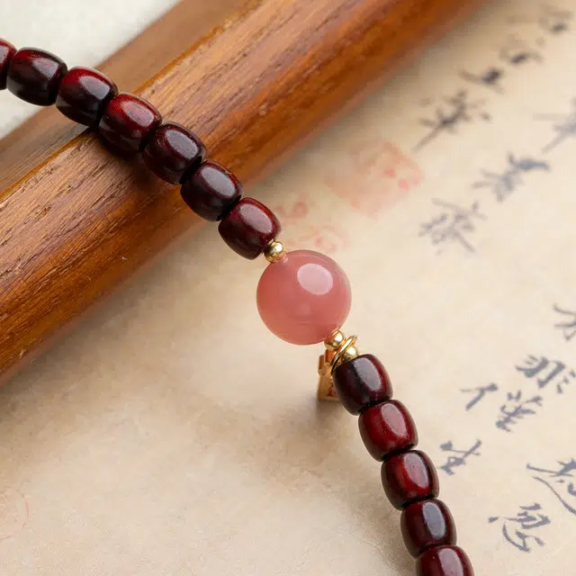 仙源 财运亨通好运爆棚国潮极简主义 文玩佛珠八方来财 新宠静心凝神 高级感高品念珠 紫檀属 手串 男女同款情侣款