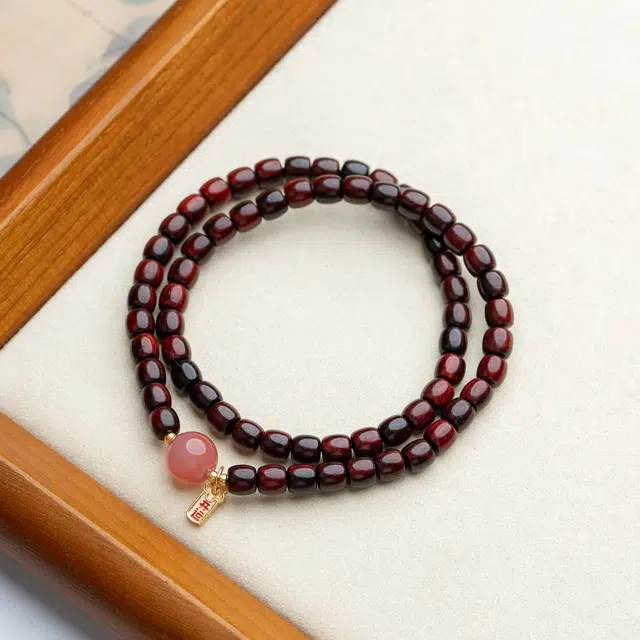 仙源 财运亨通好运爆棚国潮极简主义 文玩佛珠八方来财 新宠静心凝神 高级感高品念珠 紫檀属 手串 男女同款情侣款