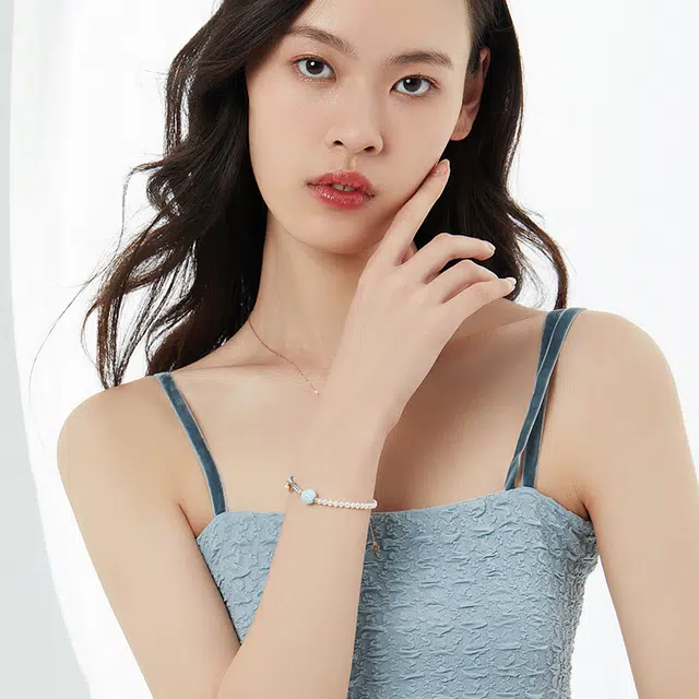 六珍堂 中国风编绳 水晶 玉石手链 女款
