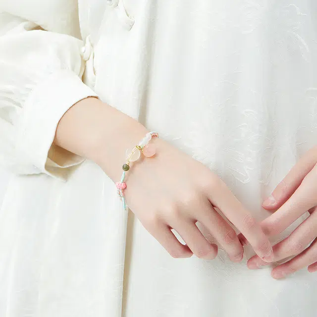 六珍堂 平安扣新中式小众轻奢手工编织 玉髓 手链 女款
