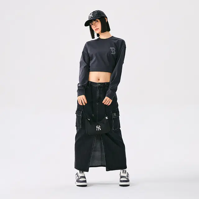 MLB Yankees Classic Nylon Shoulder Bag Black