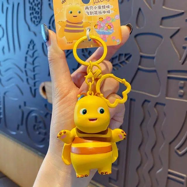 摩卡丘 小七和奶龙 奶龙 假日系列 钥匙扣 包包配饰卡通可爱  谷圈挂件