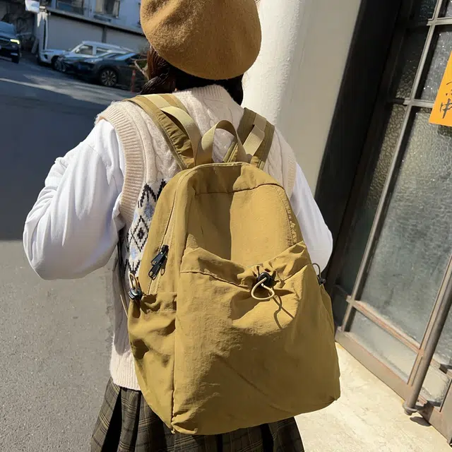 泰克森 大容量 时尚 潮流 尼龙 双肩包 常规 男女同款情侣款 白色/灰色/黑色/姜黄色/桔色