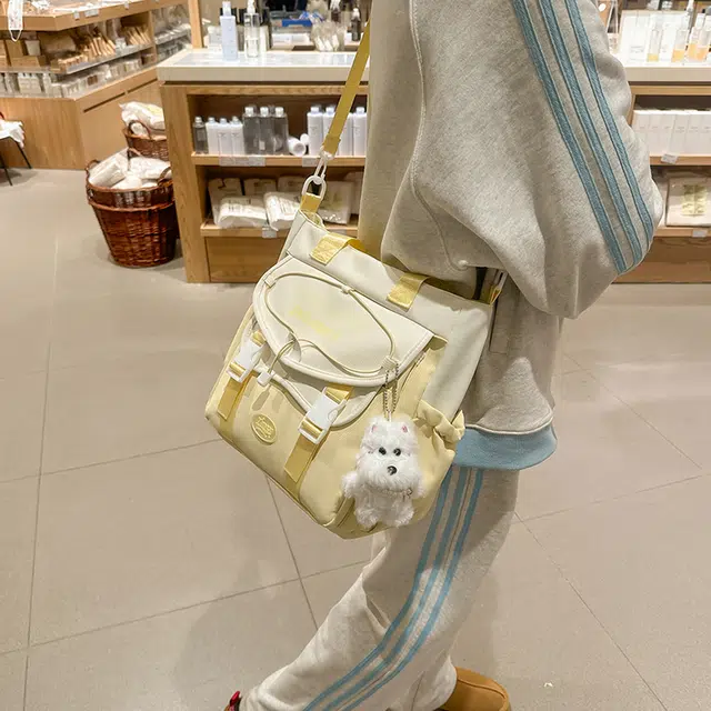 泰克森 日系复古少女斜挎包韩版手提 尼龙 单肩包 男女同款情侣款 多色