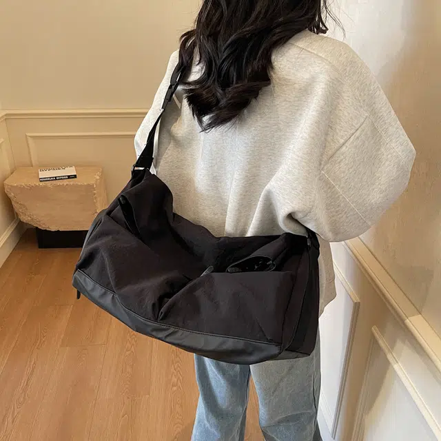 泰克森 潮流百搭大容量 布 单肩包 常规 男女同款情侣款 灰色/黑色/卡其色/黑配红/黑配绿/黑配紫