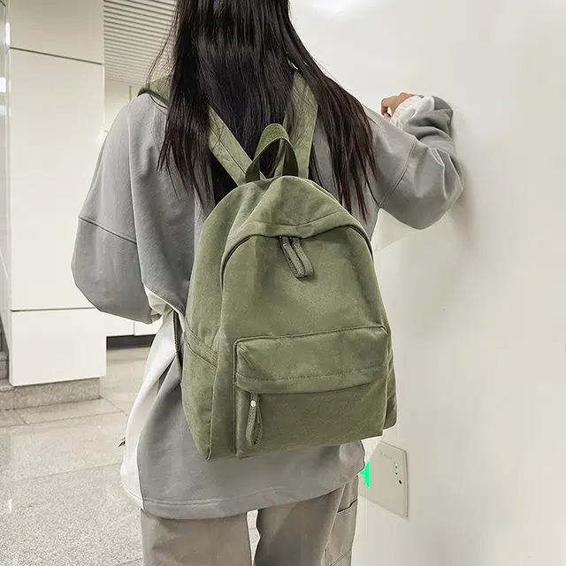 泰克森 大容量 百搭 潮流 休闲 尼龙 双肩包 常规 男女同款情侣款 白色/黑色/酒红色/卡其色/绿色