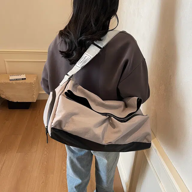 泰克森 潮流百搭大容量 布 单肩包 常规 男女同款情侣款 灰色/黑色/卡其色/黑配红/黑配绿/黑配紫