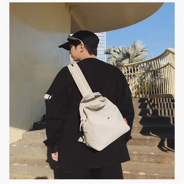 泰克森 休闲/高颜值百搭 尼龙 双肩包 常规 男女同款情侣款 乳白色/灰色/黑色/军绿色