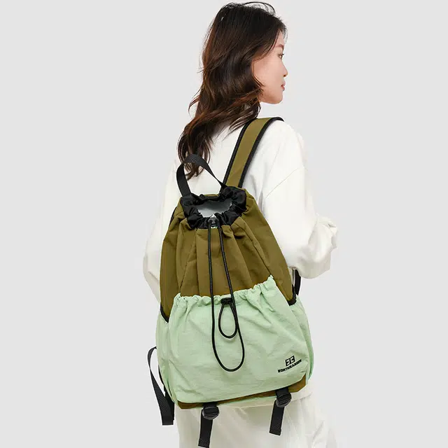 泰克森 大容量时尚潮流 牛津布 双肩包 男女同款情侣款 紫色/绿色/蓝色/咖色
