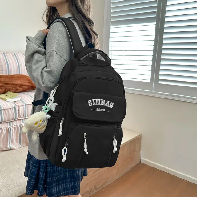 泰克森 大容量时尚潮流 尼龙 双肩包 男女同款情侣款 白色/黑色/红色/黄色/绿色