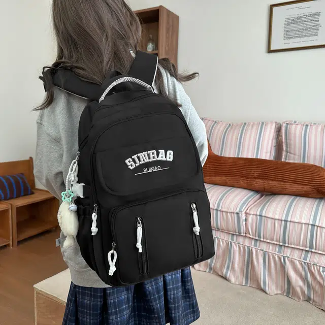 泰克森 大容量时尚潮流 尼龙 双肩包 男女同款情侣款 白色/黑色/红色/黄色/绿色