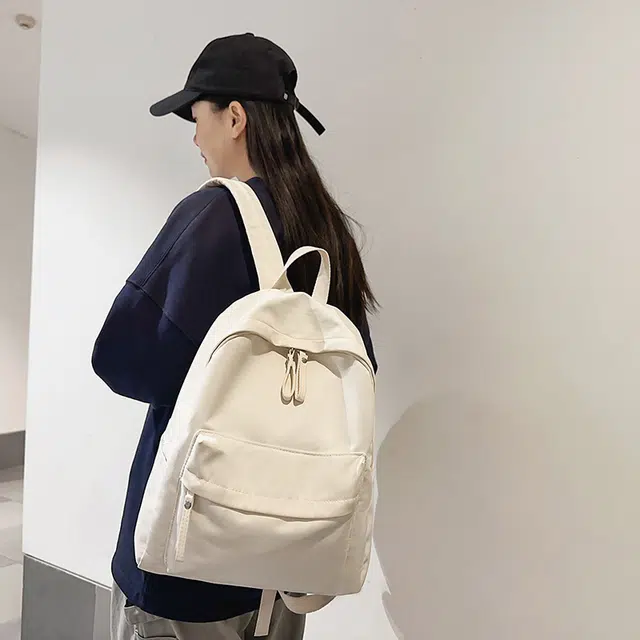 泰克森 大容量 百搭 潮流 休闲 尼龙 双肩包 常规 男女同款情侣款 白色/黑色/酒红色/卡其色/绿色
