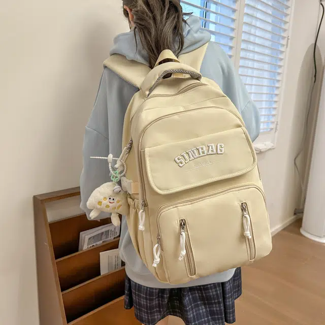泰克森 大容量时尚潮流 尼龙 双肩包 男女同款情侣款 白色/黑色/红色/黄色/绿色