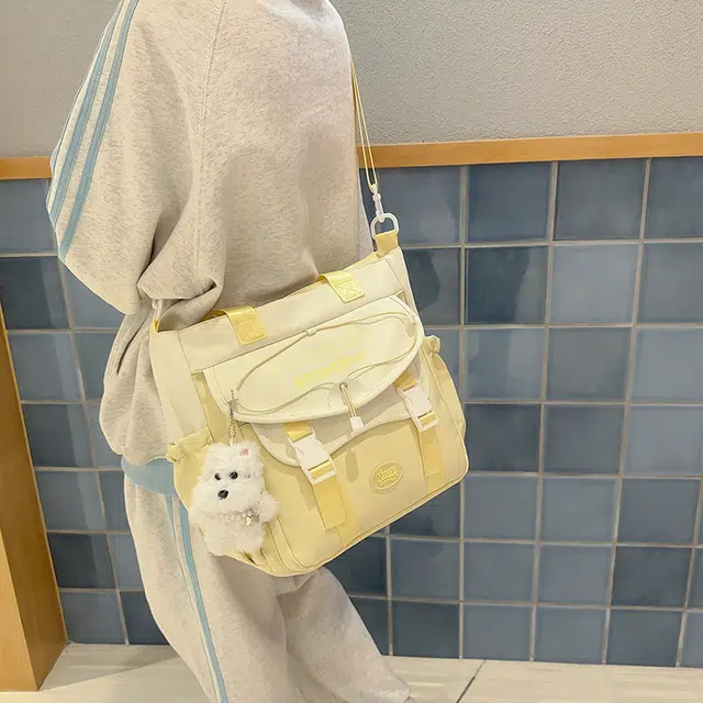 泰克森 日系复古少女斜挎包韩版手提 尼龙 单肩包 男女同款情侣款 多色