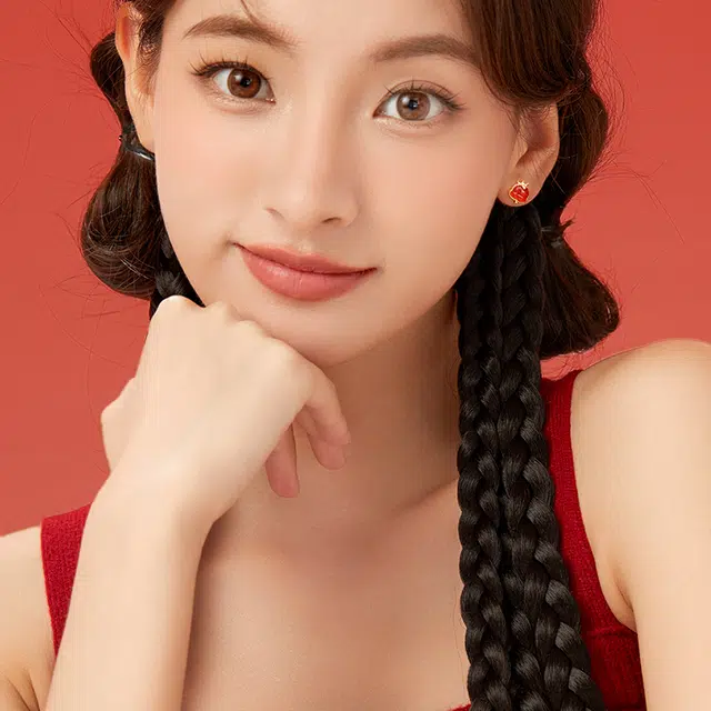 中国黄金 央创时尚 红运灵蛇耳饰 新中式 古风本命年 轻奢小众设计感 简约百搭#好运 玛瑙 耳钉 女款