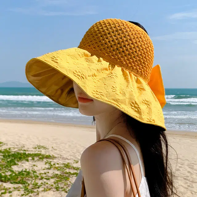 上海故事 压花蝴蝶结空顶 聚酯纤维 渔夫帽 女款