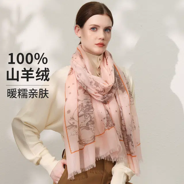 上海故事秋冬新品 围脖羊绒围巾 女款  礼盒装