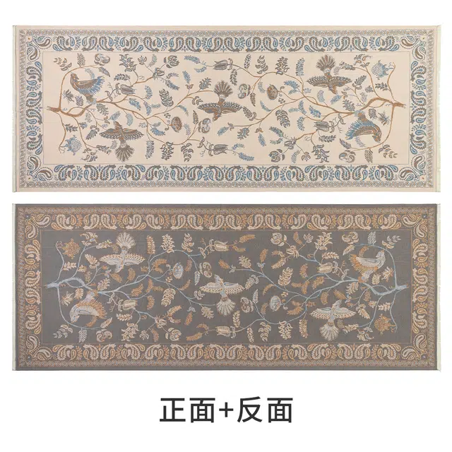 上海故事 双面保暖外搭宽松加厚时尚气质洋气提花旅行空调 聚酯纤维 绒线围巾 女款