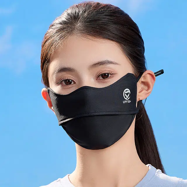 上海故事 立体遮阳帽檐护颈 防晒面罩 女款