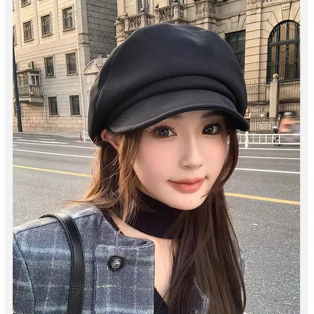 祎步康 韩版大头围显脸 涤纶 贝雷帽 女款