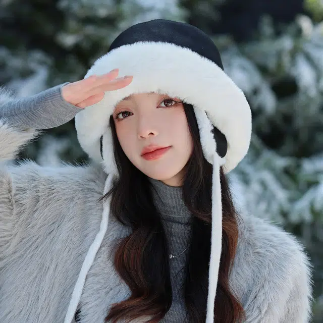 祎步康 韩版保暖防风毛绒护耳显脸小加厚 聚酯纤维 雷锋帽 女款