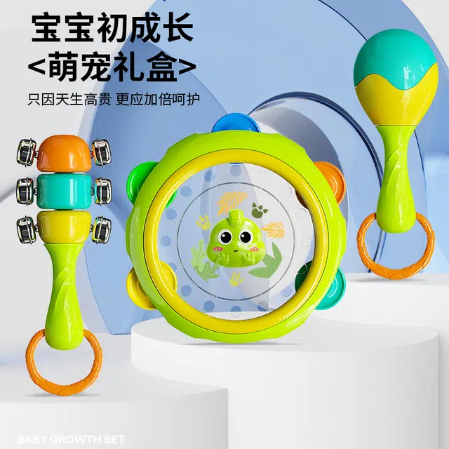 古欧 婴儿手摇铃宝宝抓握训练 小沙锤 早教益智玩具