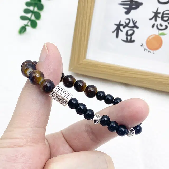 弘浪 本命年转运健康能量提升运势招财诸事顺利财源滚滚吉祥如意财纳福出入平安节节高升百搭飞黄腾达转运 黑檀 手串 男女同款情侣款