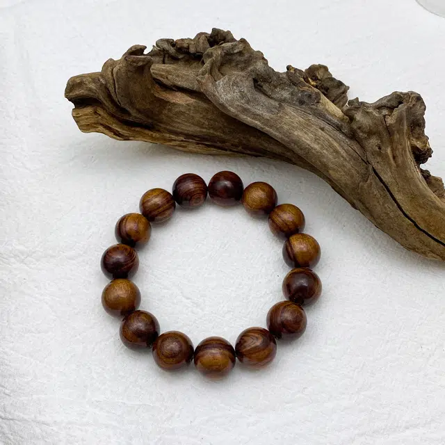 弘浪 新中式国潮纳福招财吉祥如意文玩佛珠招财转运珠国风新中式文玩佛珠上岸考试幸福美满吉祥好运八方来财 檀木 手串 男女同款情侣款