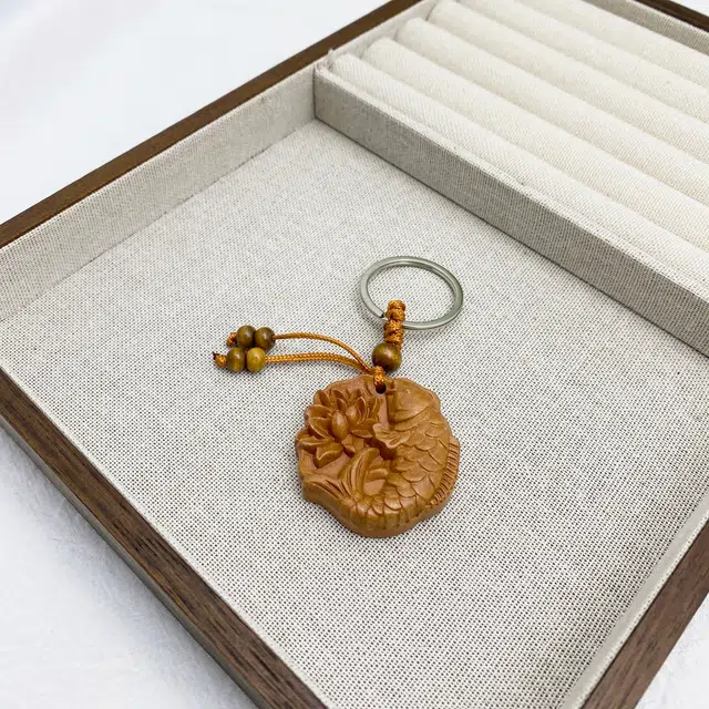 弘浪 八方来财诸事顺利平安喜乐国风小众新中式复古百搭 国风雕刻出入平安随身小配件#好运#平安 桃木 挂件 男女同款情侣款